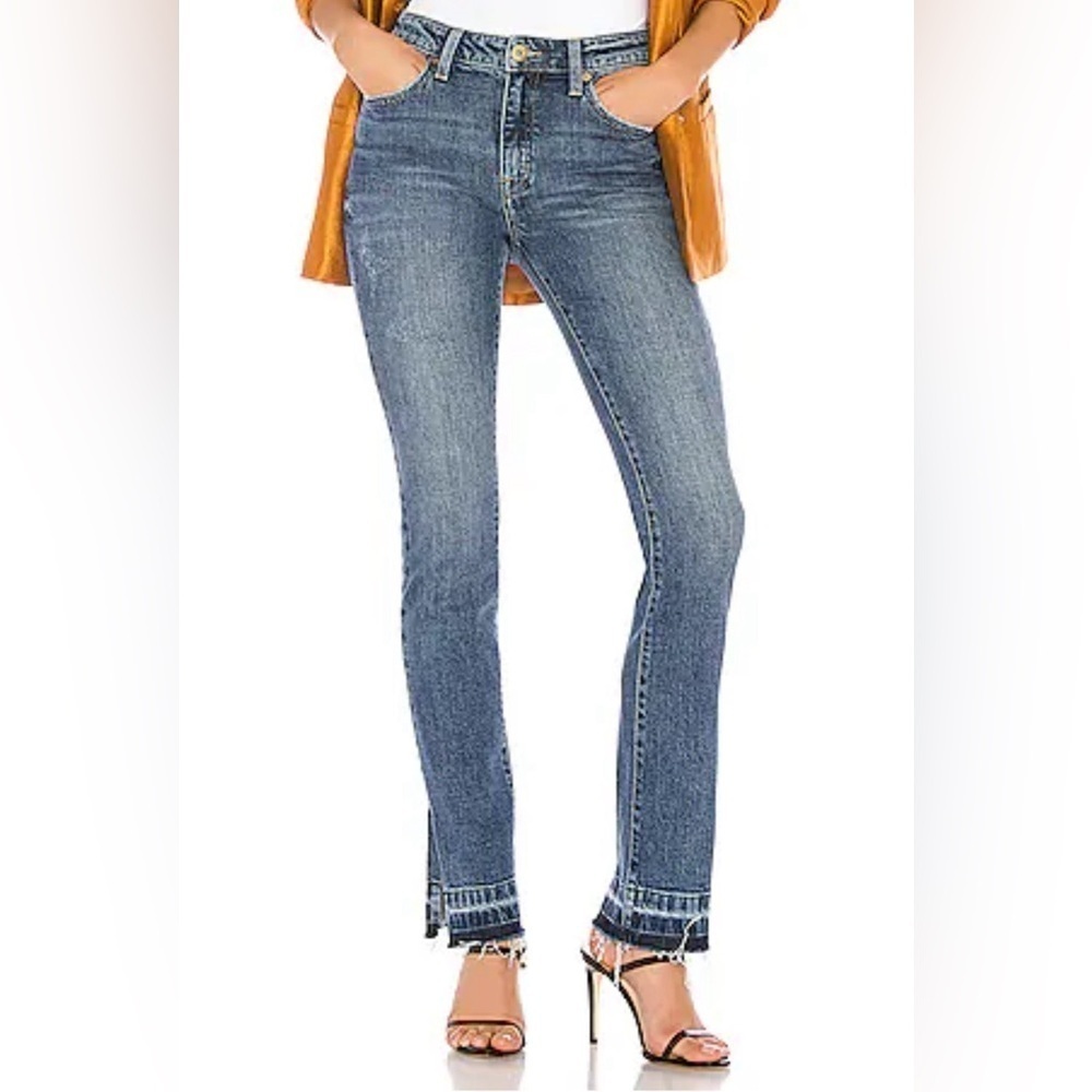 Pistola Women's Jeans 26 Emme Mid Rise Slim Split Hem in Soho Blue EUC